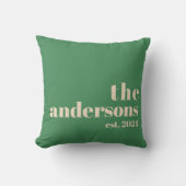 Green Retro modern minimalistisch Kissen (Vorderseite)