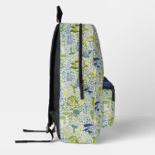 Green Retro Mushroom Bedruckter Rucksack (Links)
