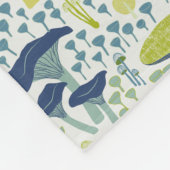Green Retro Mushroom Fleecedecke (Ecke)