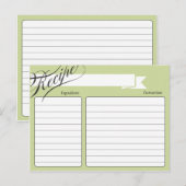 Green Retro Rezept Card Postkarte (Vorne/Hinten)