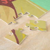 Green Retro Soccer Aesthetic Sport Illustration Puzzle (Seite)