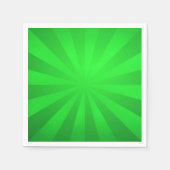 Green Retro Sunburst Serviette (Vorderseite)