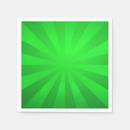 Green Retro Sunburst Serviette