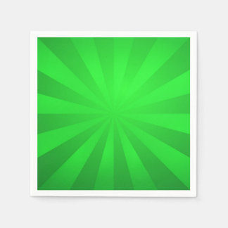Green Retro Sunburst Serviette
