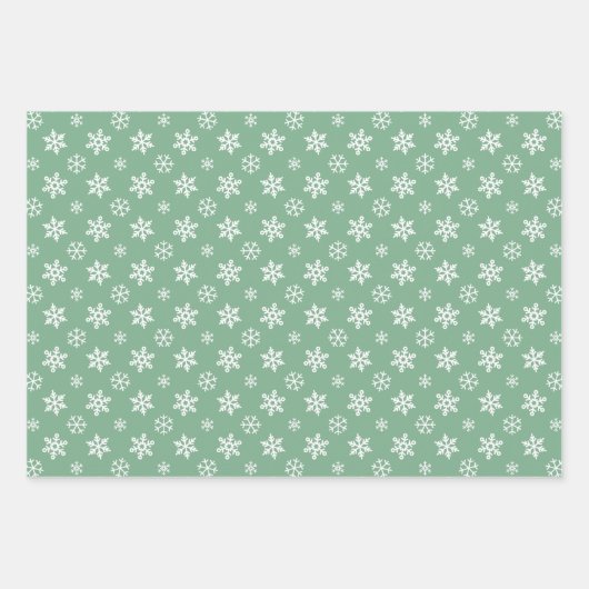 Green Retro Vintag Weihnachten Geschenkpapier Set (Vorderseite)