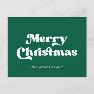 Green Retro Vintager Schriftart Frohe Weihnachten