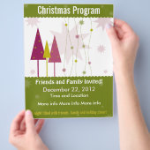 Green Retro Weihnachtsprogramm Flyer (Hand)