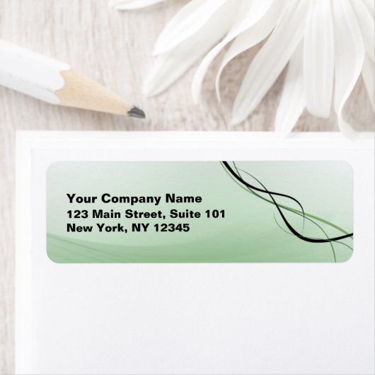 Green Ribbon Address Label (Insitu)