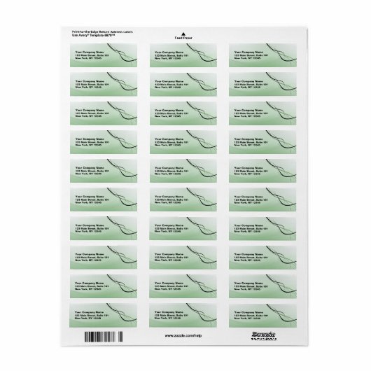 Green Ribbon Address Label (Vorne)