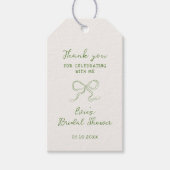 Green Ribbon-Brautparty Geschenkanhänger (Vorderseite)