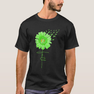 Green Ribbon Daisy Faith Mental Health Awareness M T-Shirt