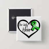 Green Ribbon für meinen Helden Button (Vorne & Hinten)