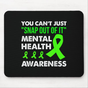 Green Ribbon Mental Health Awareness Shirt Mousepad
