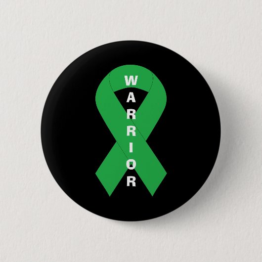 Green Ribbon Mental Health Awareness Warrior Button (Vorderseite)