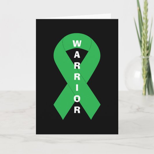 Green Ribbon Mental Health Awareness Warrior Karte (Vorderseite)