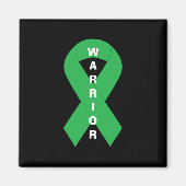 Green Ribbon Mental Health Awareness Warrior Magnet (Vorne)