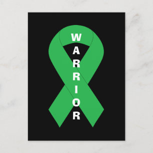 Green Ribbon Mental Health Awareness Warrior Postkarte