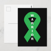 Green Ribbon Mental Health Awareness Warrior Postkarte (Vorne/Hinten)