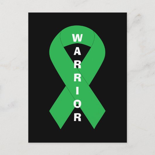 Green Ribbon Mental Health Awareness Warrior Postkarte (Vorderseite)