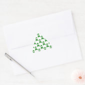 Green Ribbon-Muster Dreieckiger Aufkleber (Umschlag)