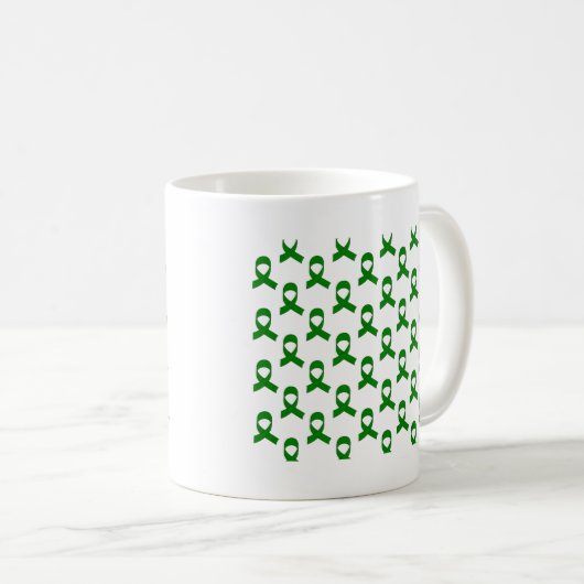Green Ribbon-Muster Kaffeetasse (VorderseiteRechts)