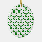 Green Ribbon-Muster Keramik Ornament (Rechts)