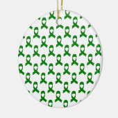 Green Ribbon-Muster Keramik Ornament (Links)