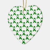 Green Ribbon-Muster Keramikornament (Links)