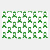 Green Ribbon-Muster Rechteckiger Aufkleber (Vorderseite)