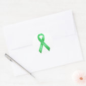 Green Ribbon Runder Aufkleber (Umschlag)