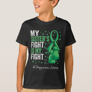 Green Ribbon Schwester Cholangiocarcinoma Bewussts T-Shirt