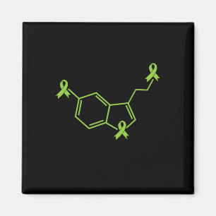 Green Ribbon Serotonin - Bewusstsein für psychisch Magnet