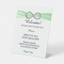 Green Ribbon Silver Unendlichkeit Hochzeitssicherh