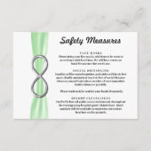 Green Ribbon Silver Unendlichkeit Sicherheitsmaßna Begleitkarte (Vorderseite)