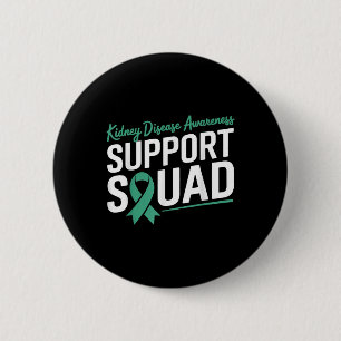 Green Ribbon Support Squad für Nierenerkrankungen Button