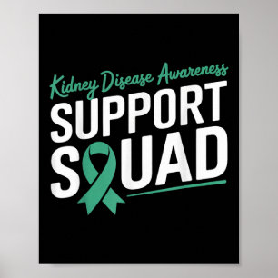 Green Ribbon Support Squad für Nierenerkrankungen  Poster