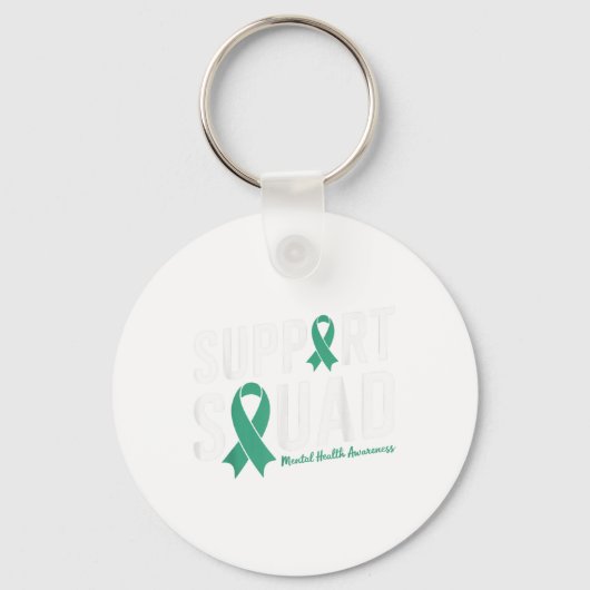 Green Ribbon Support Squad für Software für psychi Schlüsselanhänger (Vorderseite)