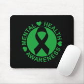 Green Ribbon T - Shirt1.pnng Mousepad (Mit Mouse)