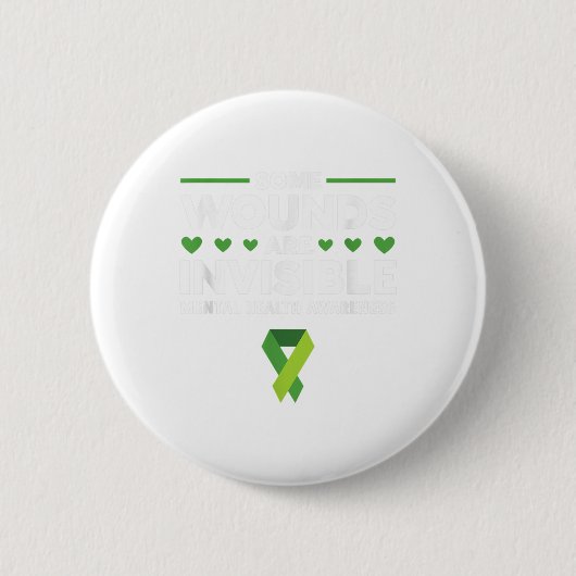 Green Ribbon Warrior & amp; Unterstützer - Mental Button (Vorderseite)