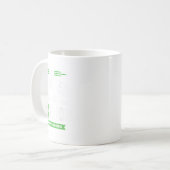 Green Ribbon Warrior & amp; Unterstützer - Mental Kaffeetasse (Vorderseite Links)