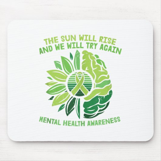 Green Ribbon Warrior & amp; Unterstützer - Mental Mousepad (Vorne)