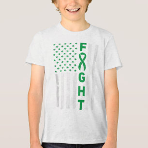 Green Ribbon Warrior & amp; Unterstützer - Mental Tri-Blend Shirt