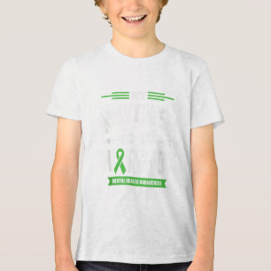Green Ribbon Warrior & amp; Unterstützer - Mental Tri-Blend Shirt