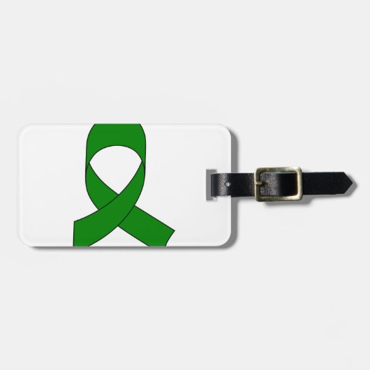 Green Ribbon Zeichnend Gepäckanhänger (Vorderseite horizontal)