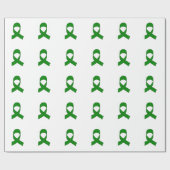 Green Ribbon Zeichnend Geschenkpapier (Flach)