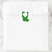 Green Ribbon Zeichnend Herz-Aufkleber (Tasche)