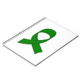 Green Ribbon Zeichnend Notizblock (Linke Seite)