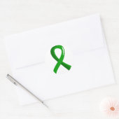 Green Ribbon zur psychischen Gesundheit 3 Runder Aufkleber (Umschlag)