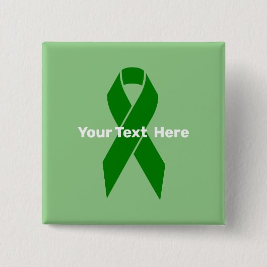 Green Ribbon zur Sensibilisierung für psychische G Button (Vorderseite)