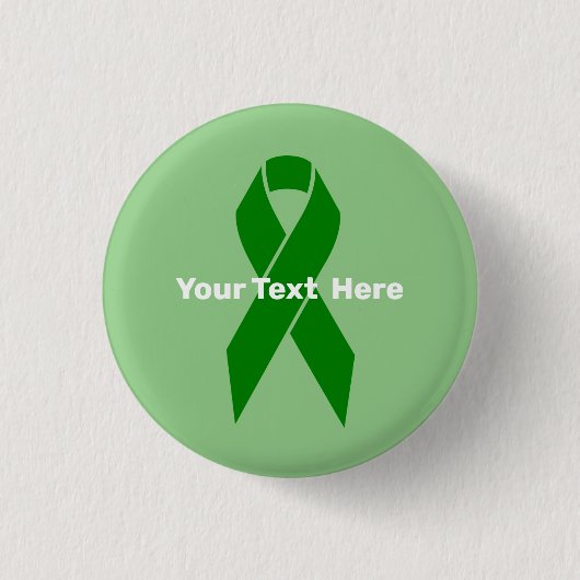 Green Ribbon zur Sensibilisierung für psychische G Button (Vorderseite)